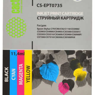 Картридж Cactus CS-R-EPT0735 черный/голубой/пурпурный/желтый набор карт. для Epson St С79/C110/СХ390