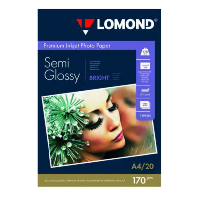 Фотобумага Lomond полуглянцевая А4, 170г/м2, 20л (1101305)