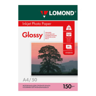 Фотобумага Lomond глянцевая A4, 150г/м2, 50л (0102018)