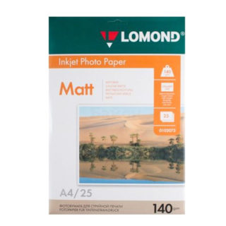 Фотобумага Lomond матовая A4, 140г/м2, 25л (0102073)