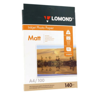 Фотобумага Lomond матовая A4, 140г/м2, 100л (0102074)