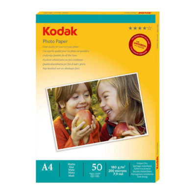 Фотобумага Kodak матовая односторонняя 180 г/м², A4, 50 л