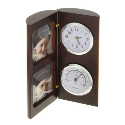 Набор настольный: часы, термометр, 2 фоторамки подарки