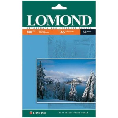 Фотобумага Lomond односторонняя матовая А5, 180г/м2, 50л (0102068)