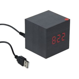 Часы-будильник LuazON LB-12 "Деревянный кубик", USB в комплекте (1404271)