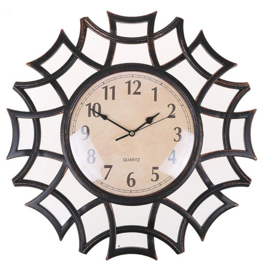 Часы настенные "Лепнина", рама-ветви, чёрные, d=40 см (2354174)
