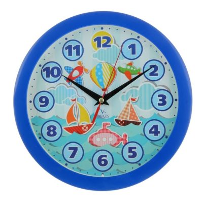 Часы настенные круглые "Кораблики", цвет синий (882732)