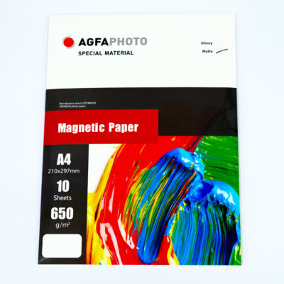 Фотобумага AGFA магнитная, матовая А4, 650 г/м2, 10л. (2.08.21)