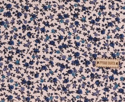 Ткань на клеевой основе «Синие цветочки», 21 х 30 см,3087709